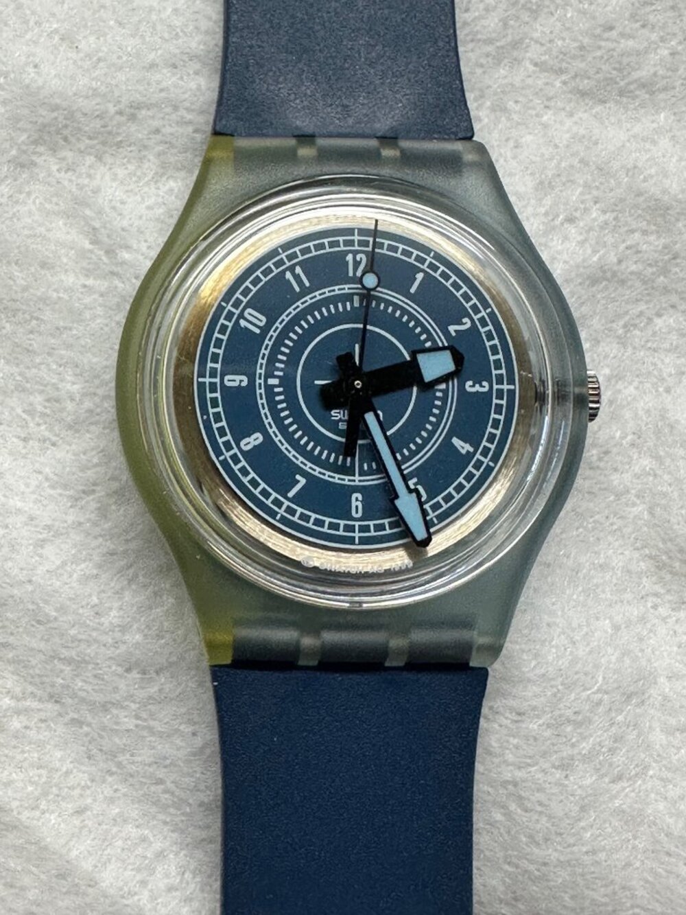 Swatch Watch Blue Jacket SKN104 Vintage 1999/2000